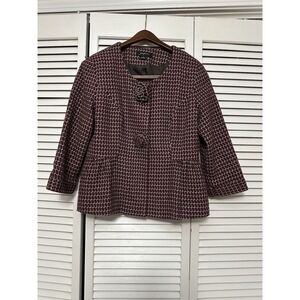 Josephine Studio Women Hot Pink Plaid Blazer Size 6 Barbiecore Elle woods Preppy